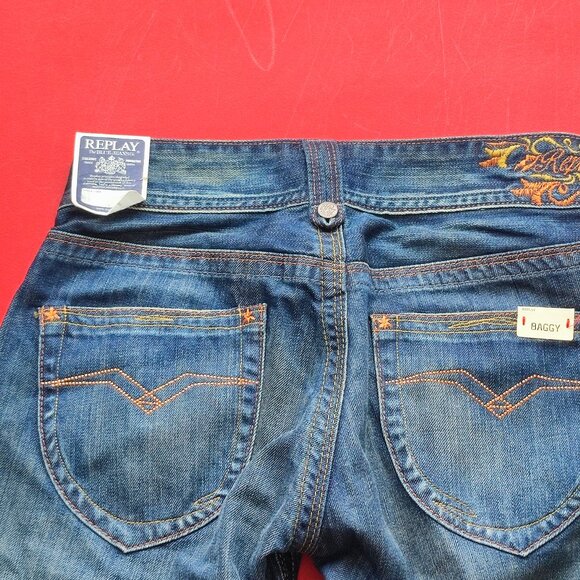 NWT Replay Janice jeans baggy blue women's size 26x32 - Picture 4 of 14